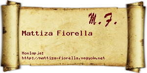 Mattiza Fiorella névjegykártya